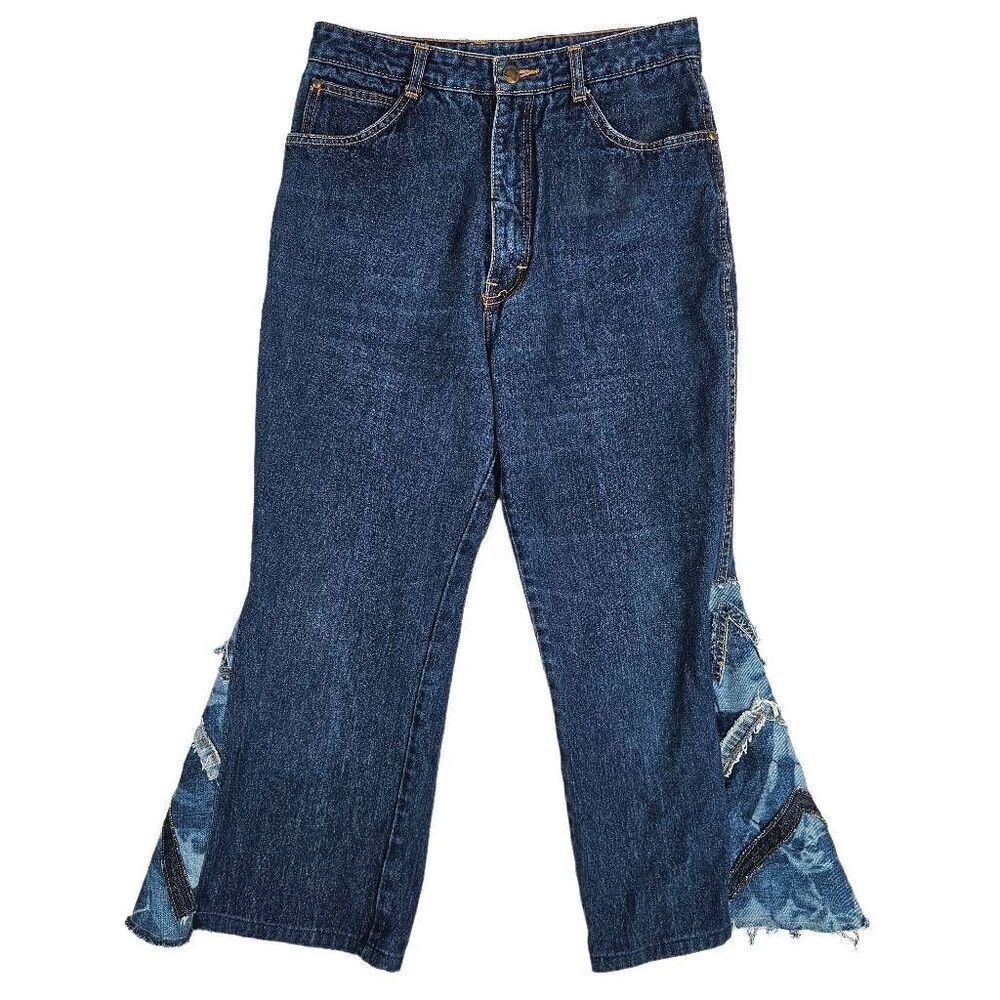 Vintage Y2K 00's Union Bay Ankle Flare Patchwork Jeans 13